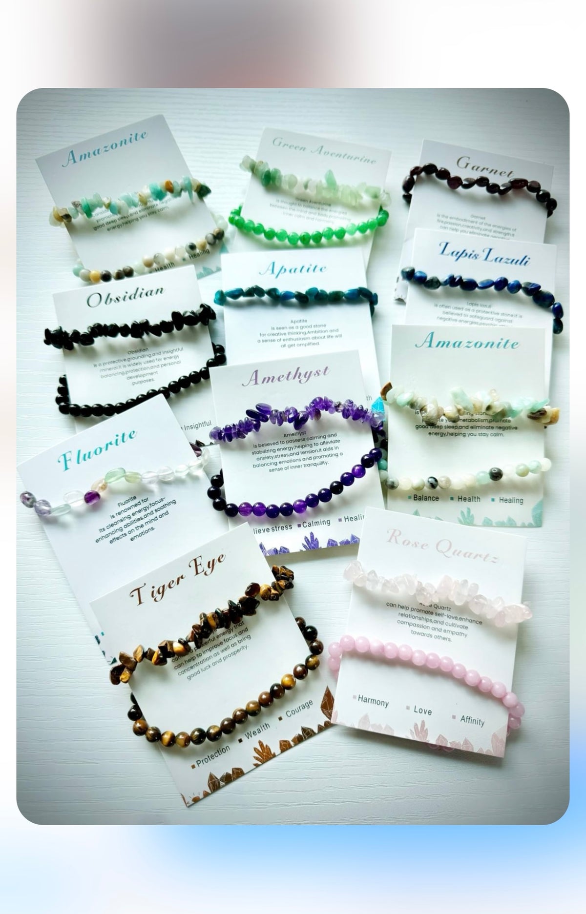 Get a free gemstone bracelet when you spend $50.