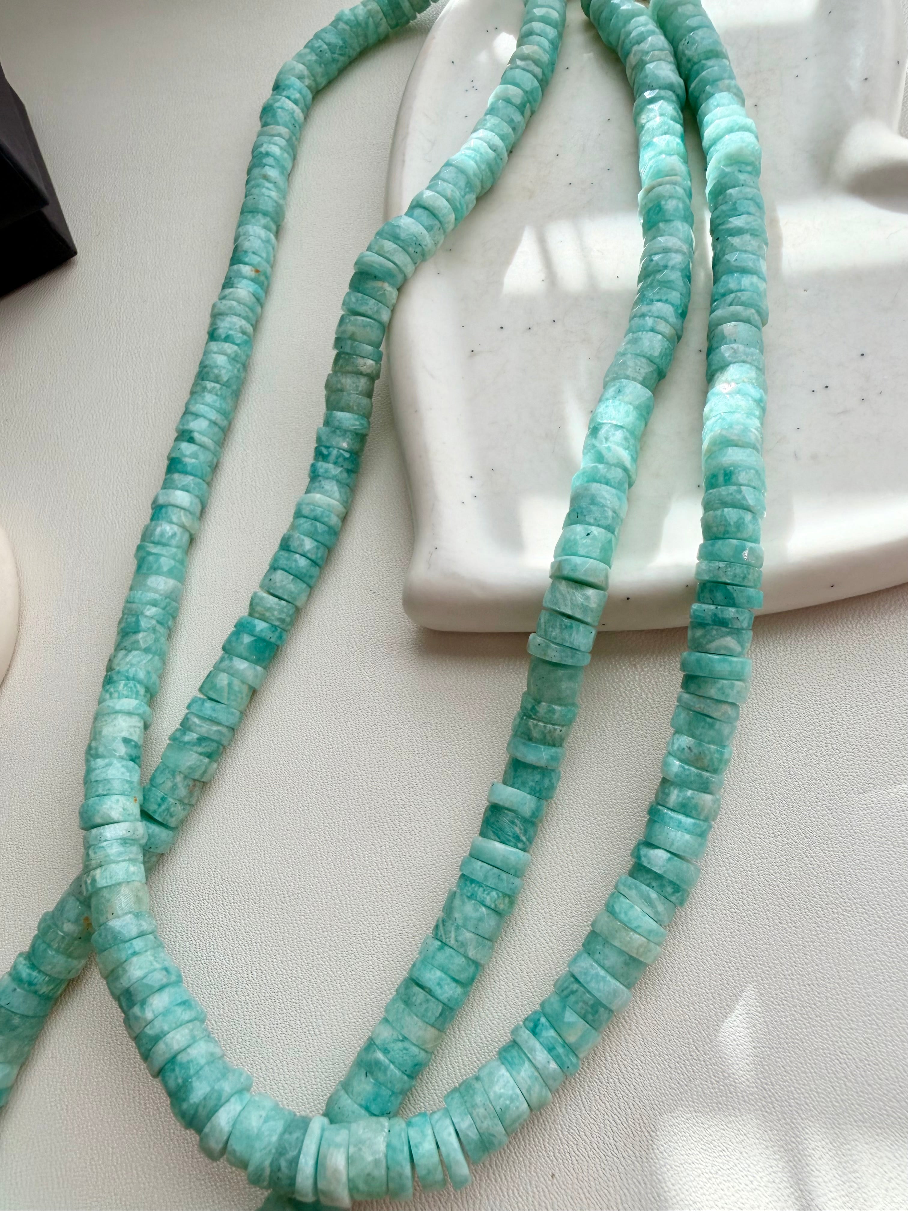 Natural Amazonite Faceted Necklace