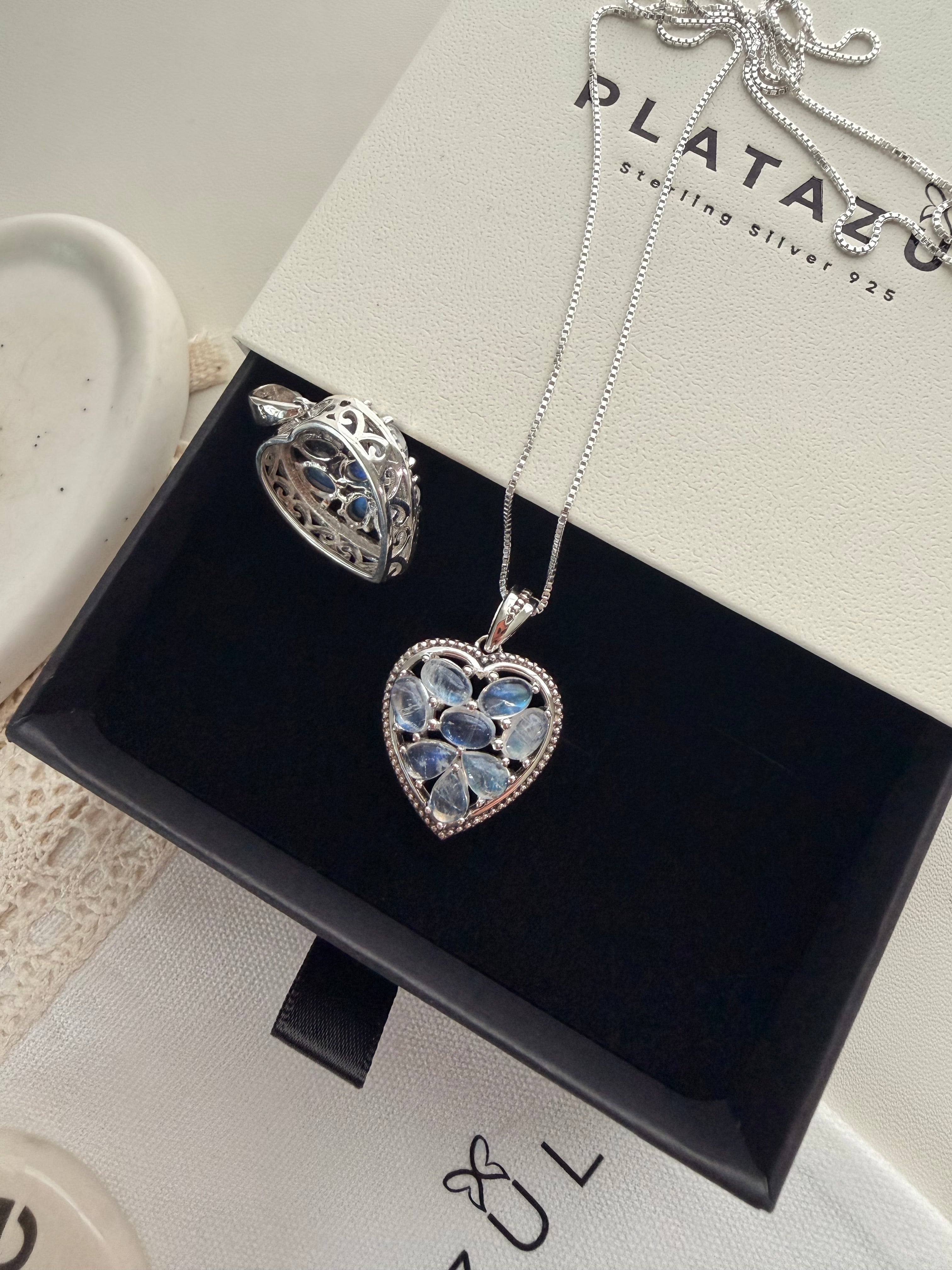 Blue Aura Moonstone Pendant