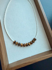 Sterling Silver 14K Gold Plated Tiger’s Eye necklace