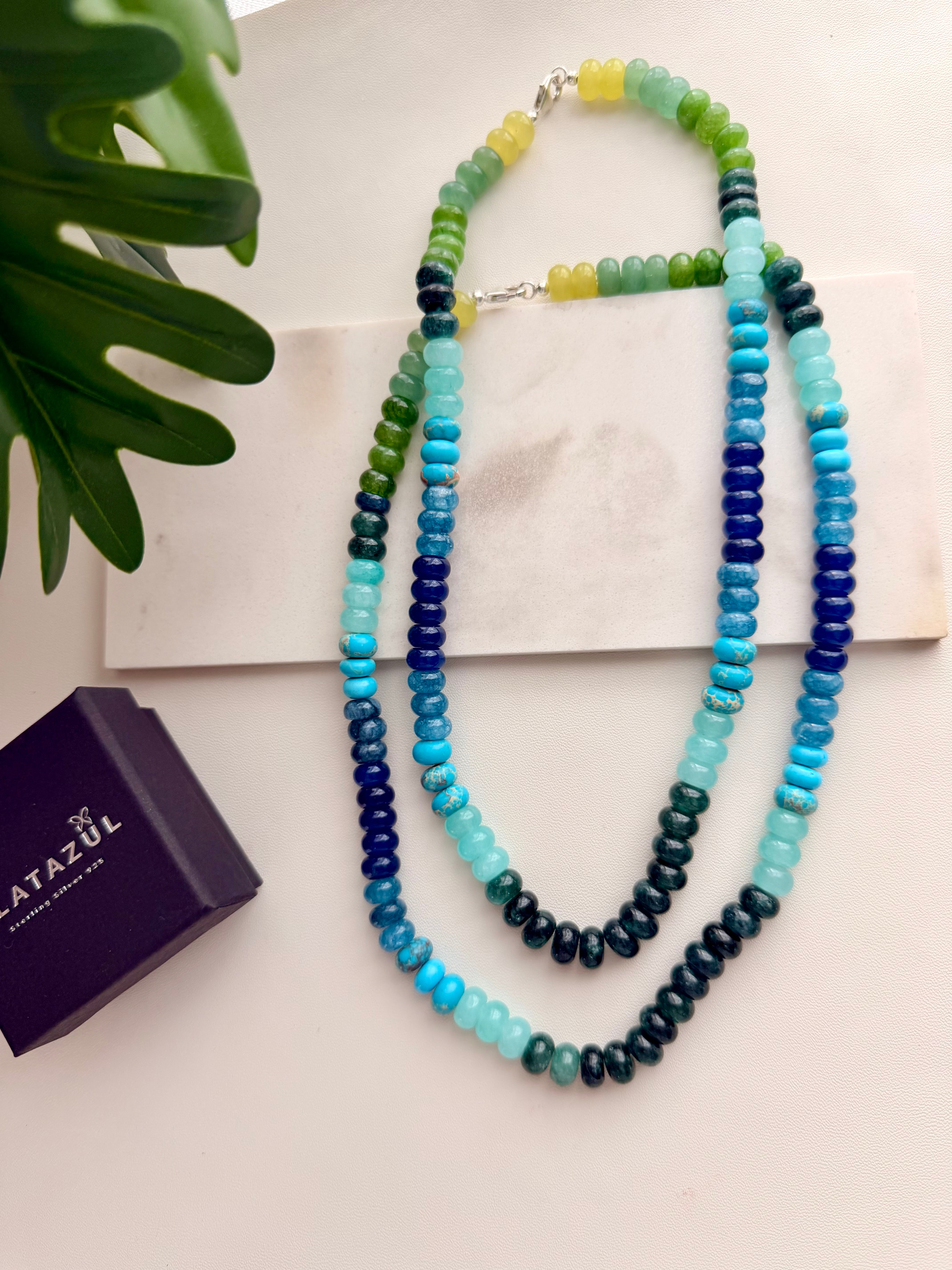 Colorful Natural Quartz Necklace
