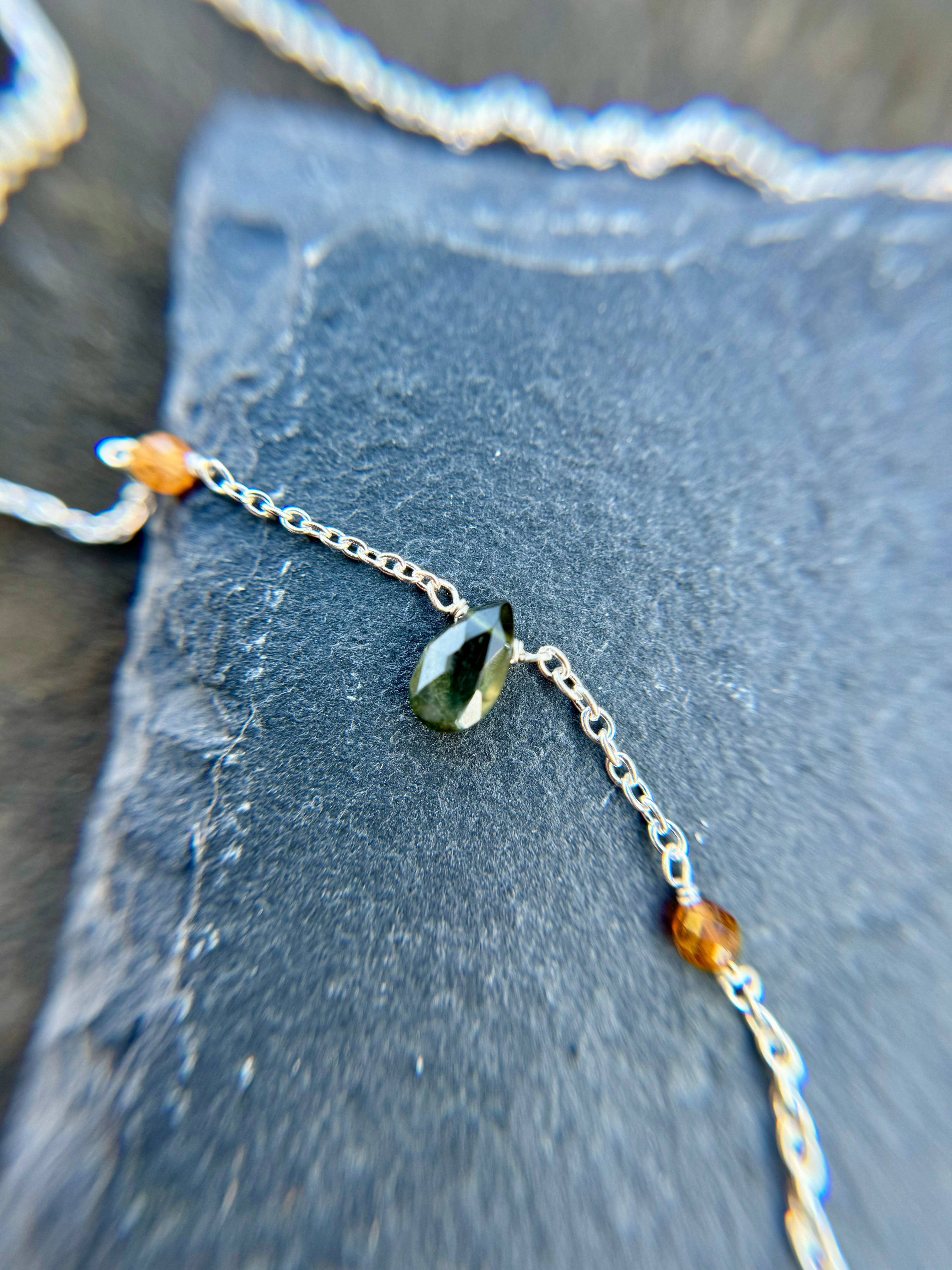 Silver Tourmaline Necklace | Handmade Julia Necklace | Platazul