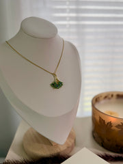 Sterling Silver Gold Plated Ginkgo Biloba Leaf Necklace