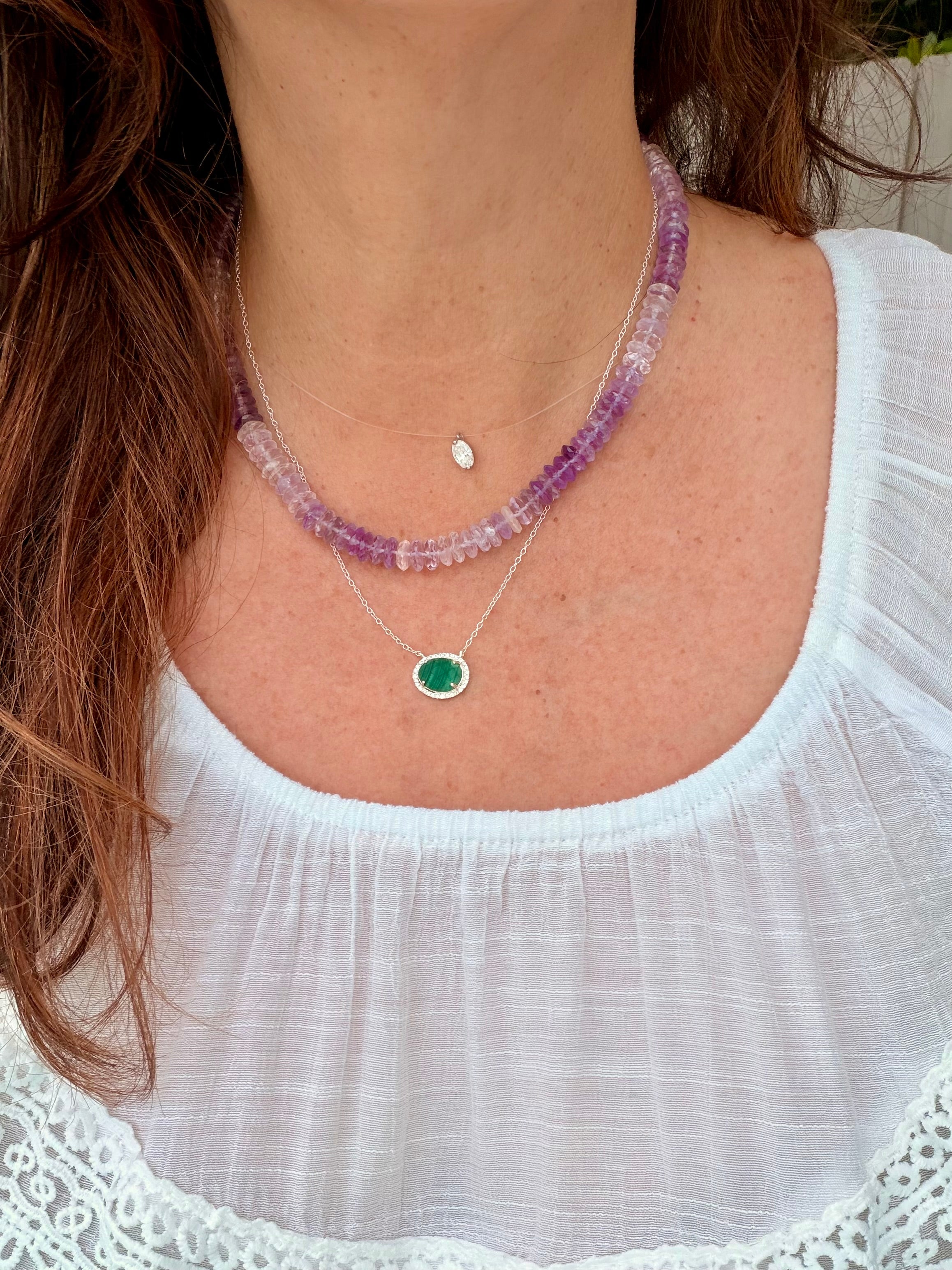 Natural Shaded Amethyst Necklace