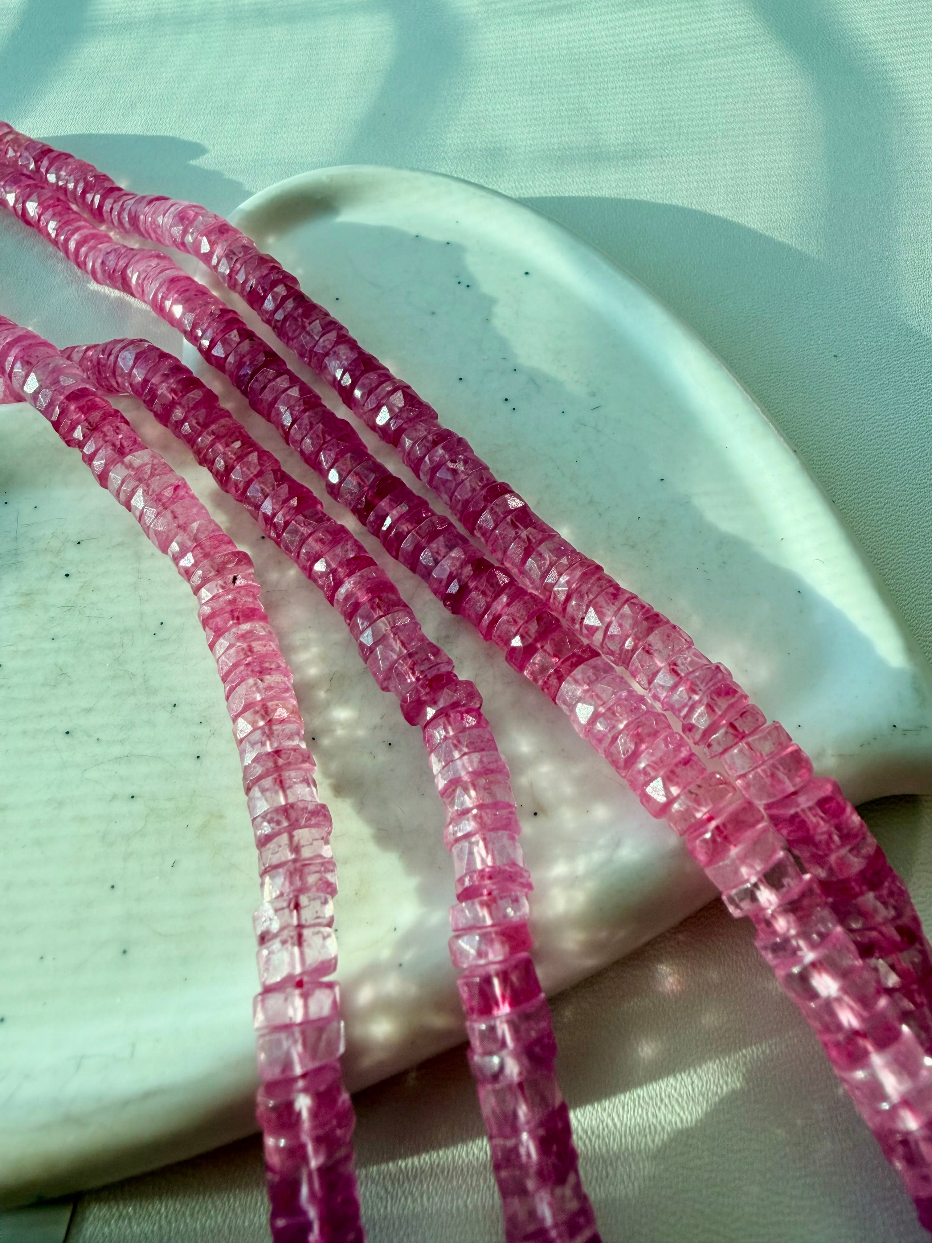 Natural Pink Topaz Necklace