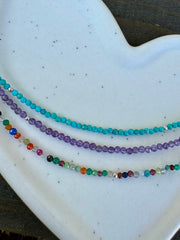 Multicolor Necklace Gemstone | Cristal Necklace | Platazul