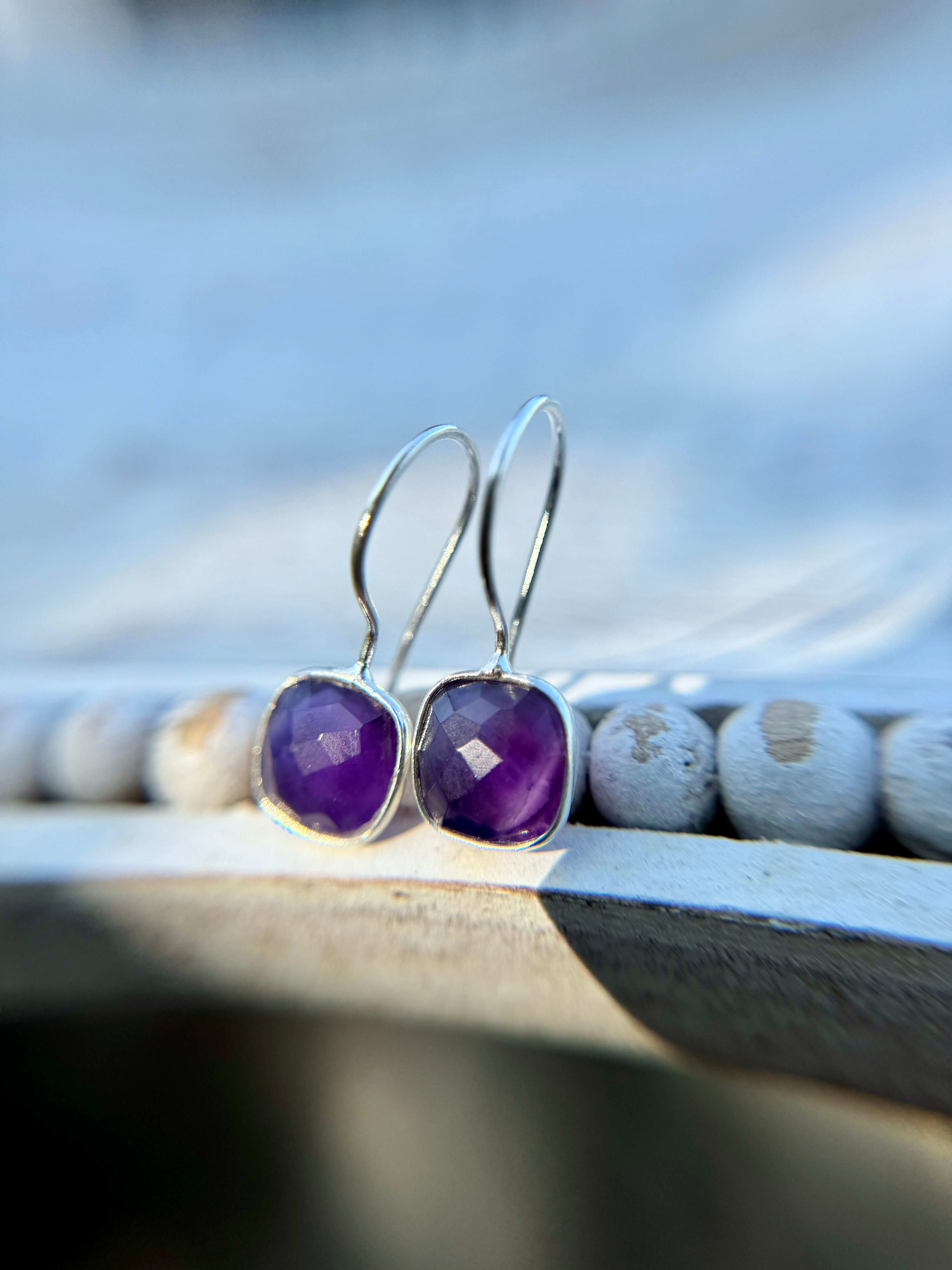 Earrings With Amethyst | Handmade Isla Earrings | Platazul