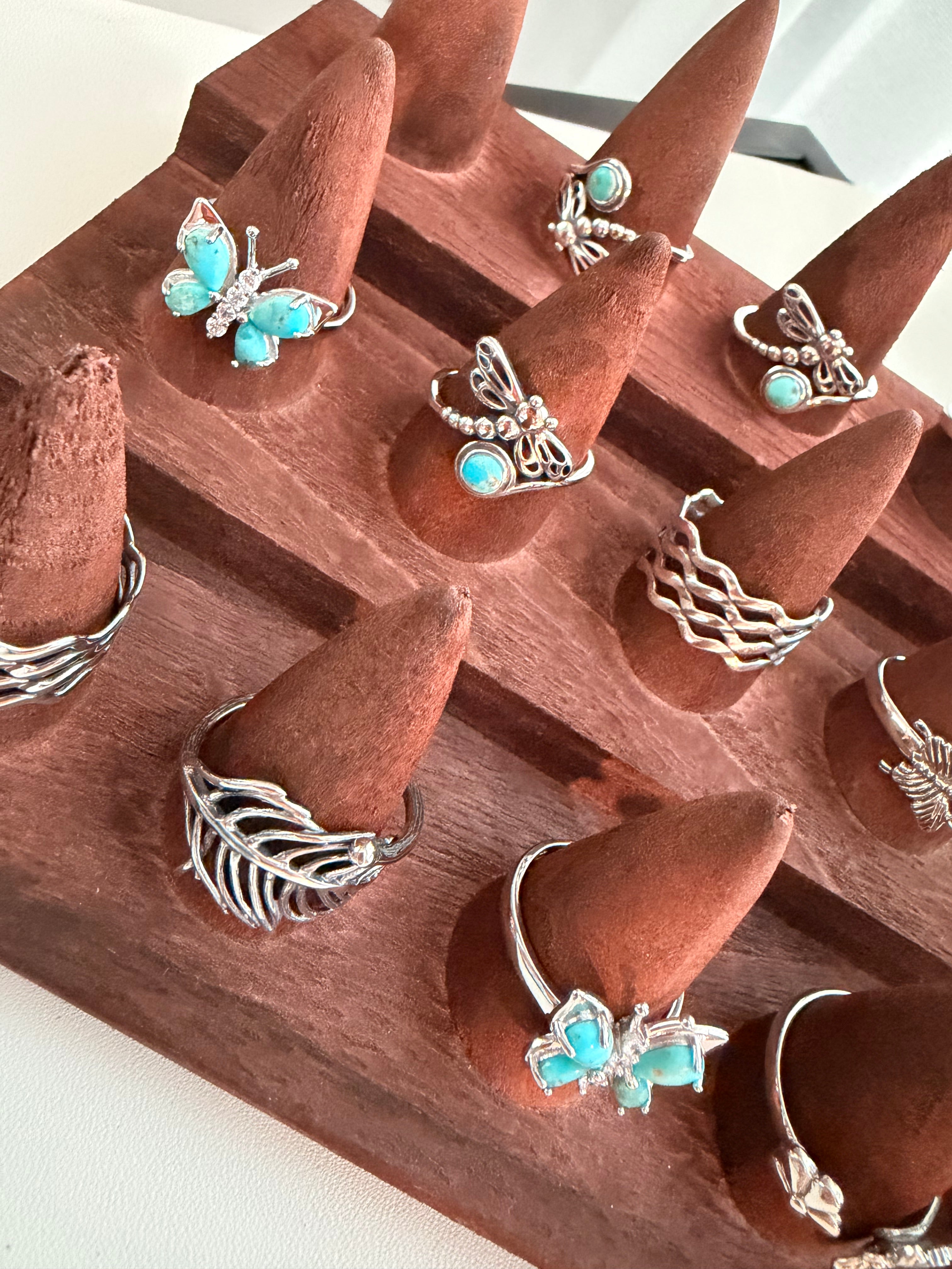 Sterling silver 925 nature inspired rings