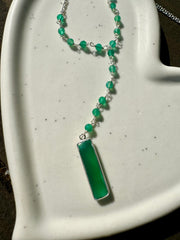 Green Onyx Stone Necklace | Flora Necklace | Platazul