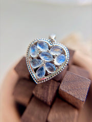 Blue Aura Moonstone Pendant