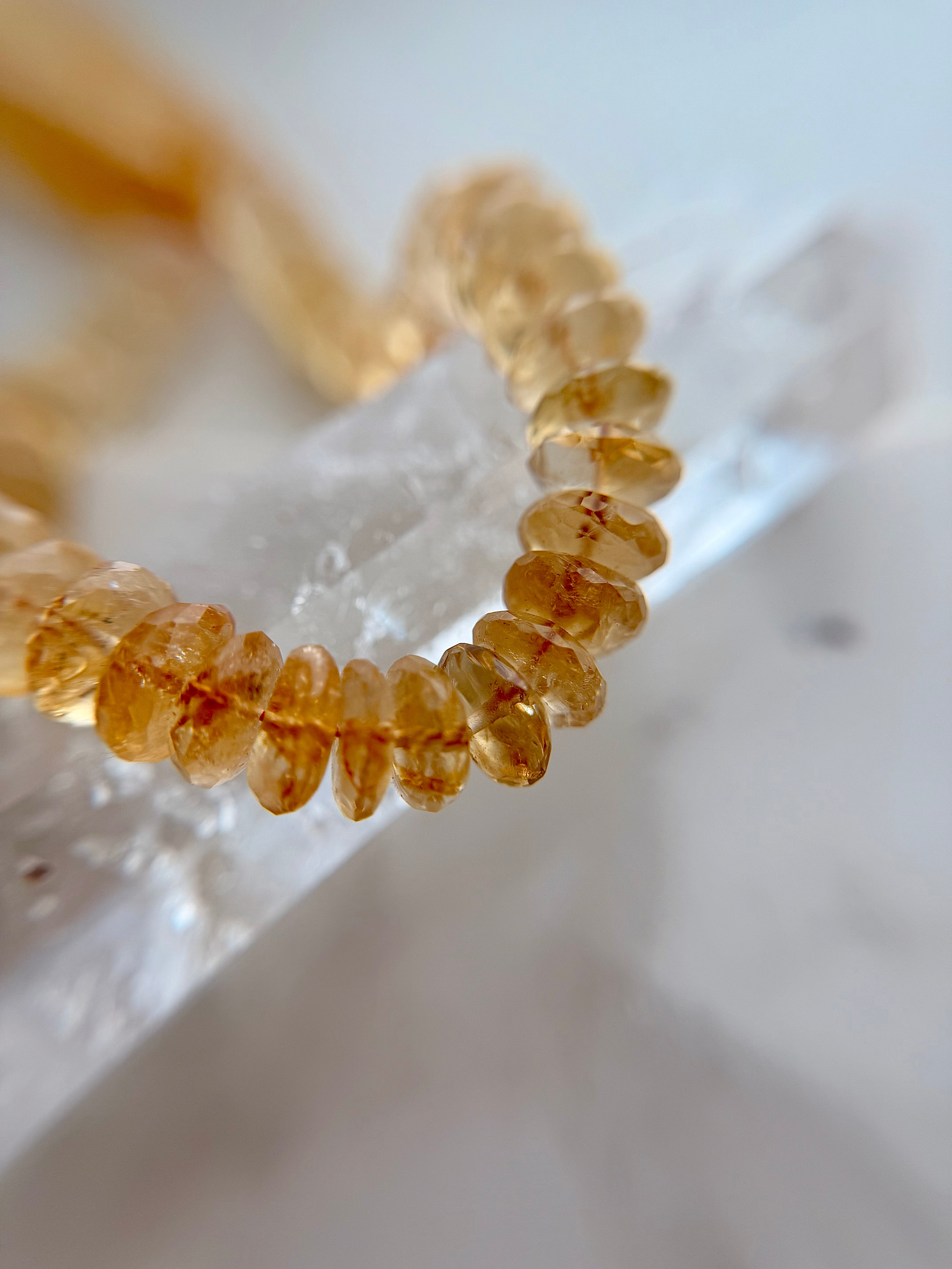 Shaded Natural Citrine Necklace