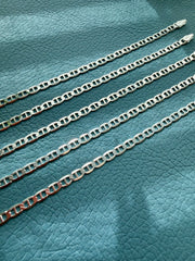Italian Flat Mariner Bracelet – Sterling Silver