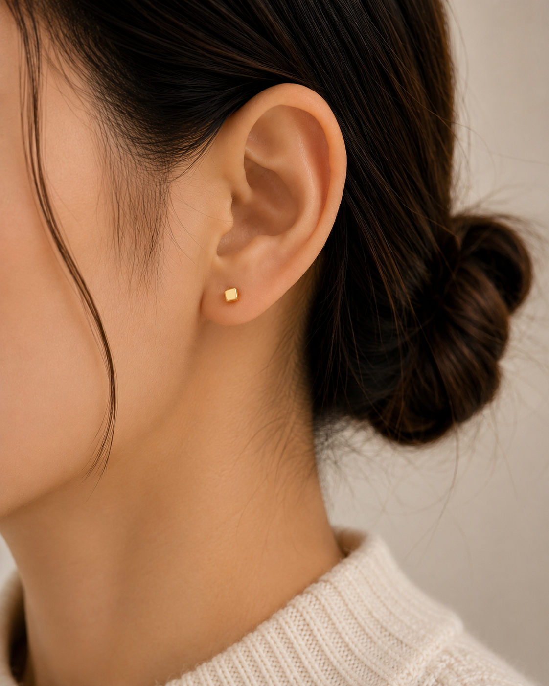 Cube Stud Earrings set
