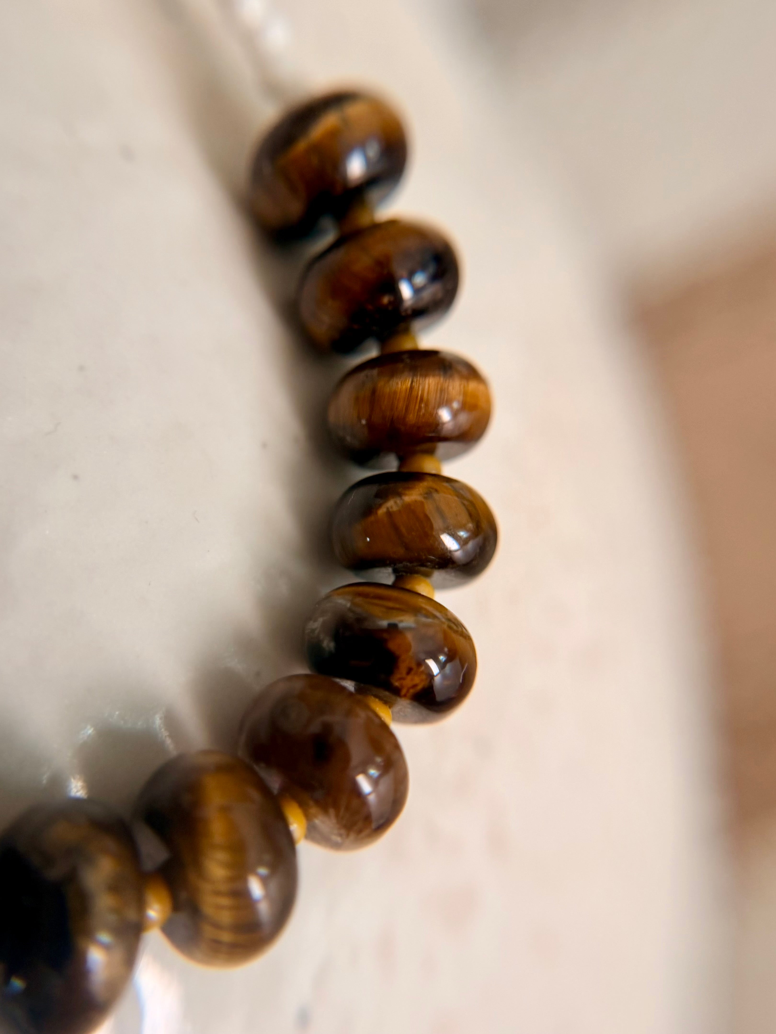 Sterling Silver 14K Gold Plated Tiger’s Eye necklace