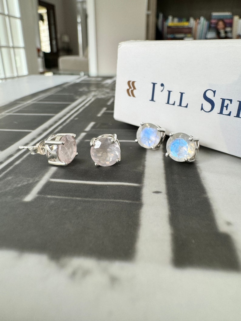 Gemstone Stud Earrings | Serena Earrings | Platazul