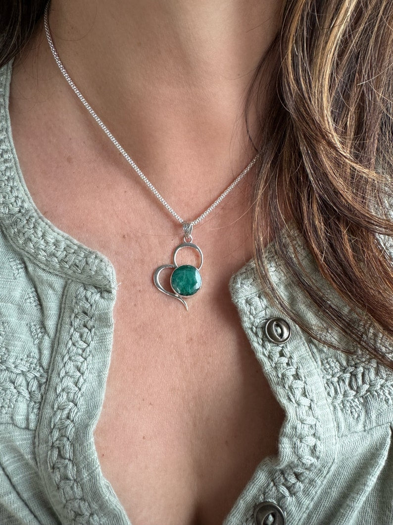 Silver Gemstone Necklace | Sara Necklace | Platazul