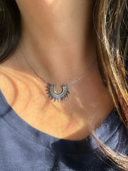 Sunburst Necklace Silver | Sol Necklace | Platazul