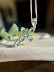 Silver Cross Pendant Women's | Cielo Necklace | Platazul