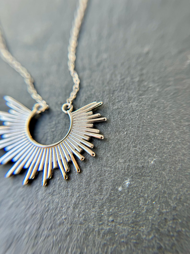 Sunburst Necklace Silver | Sol Necklace | Platazul